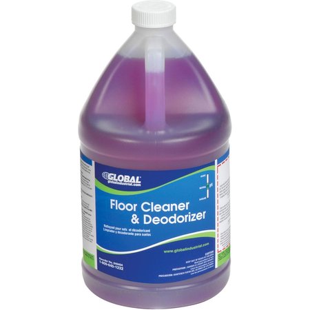 GLOBAL INDUSTRIAL Floor Cleaner & Deodorizer, 1-Gallon Bottles, 2PK 670172